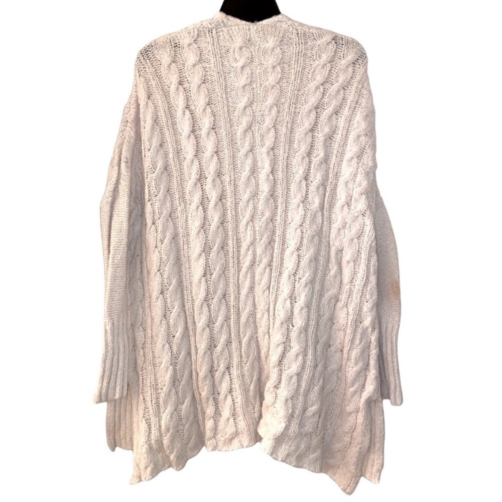 Free People Cream V-Neck Cable Knit Dolman Sleeve Sweater - Picture 8 of 10